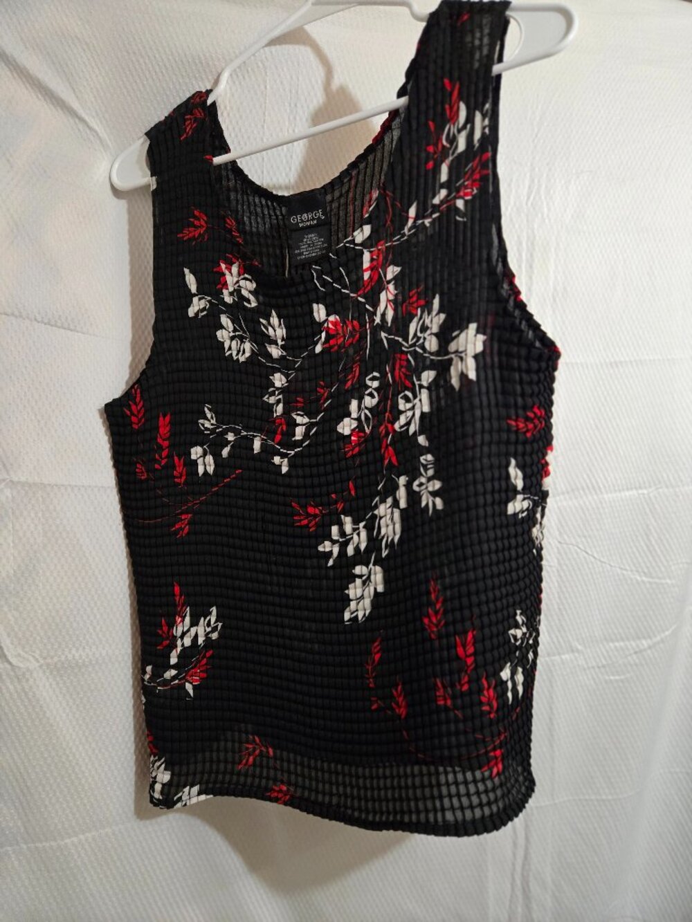 George  Women’s Black & Red Floral sleeveless top size 18 W